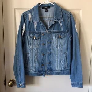 Forever 21 distressed denim jacket